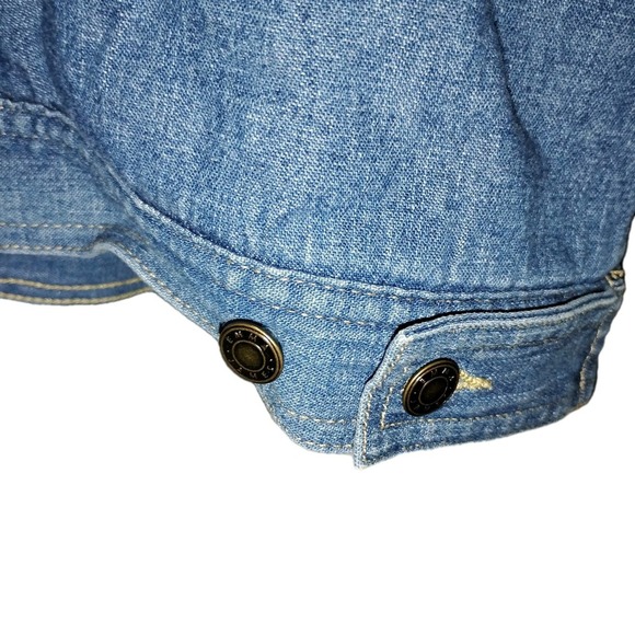 Emma James Womens 3 Vest Blue Denim Cotton Sherpa‎ Lined Button-up Collared - Picture 8 of 8